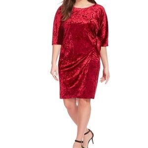 New Robbie Bee Velvet Red Dress Womens size 3X